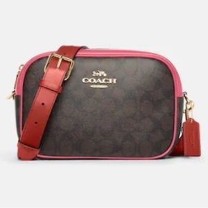 NWT Coach Jamie Camera Bag Brown in Signature Canvas